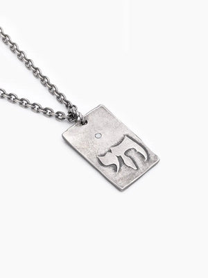 Chai Symbol Necklace Sterling Silver 925 Diamond Israel