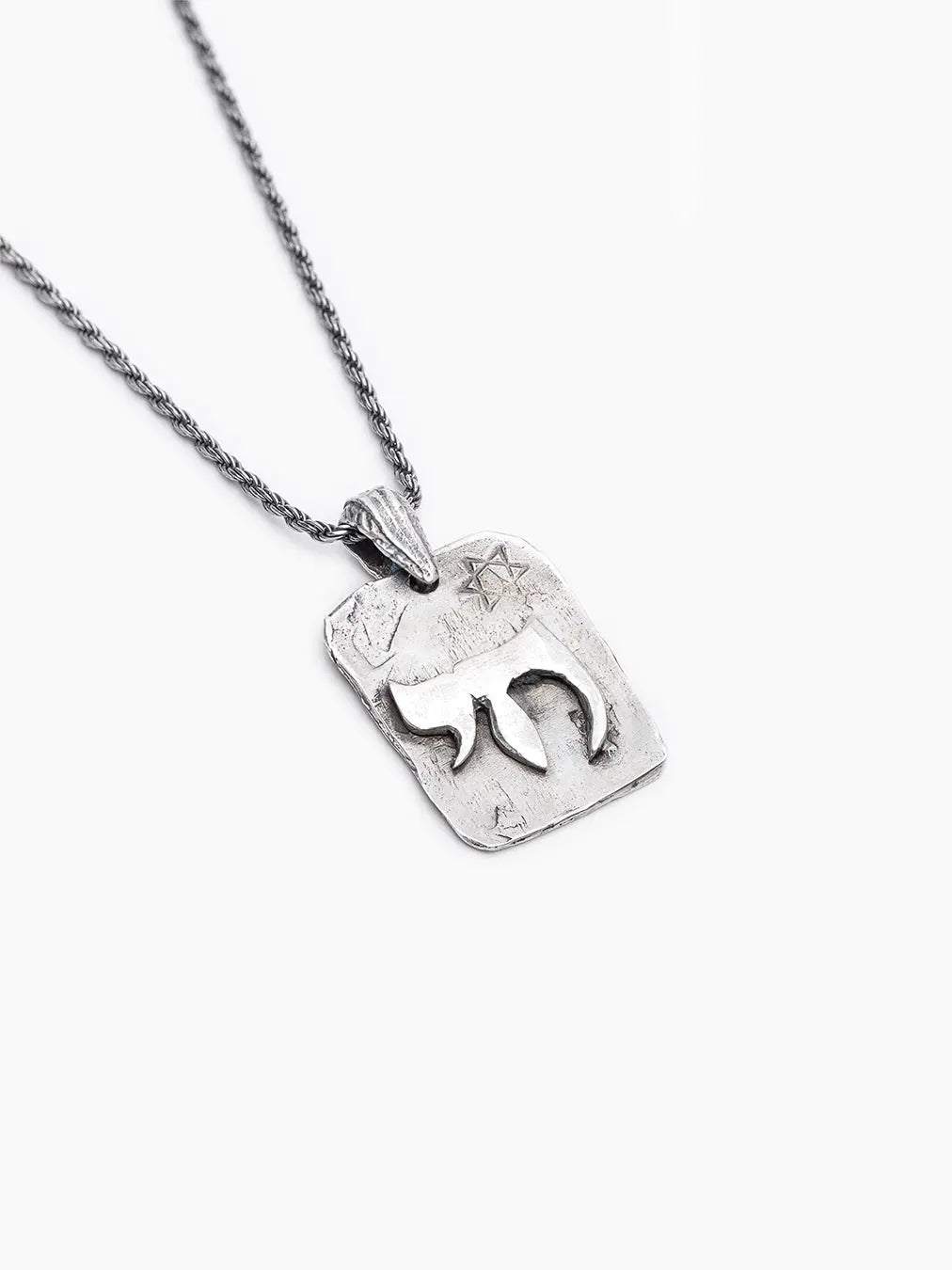 Chai Symbol Necklace Sterling Silver 925 Jewish Israel