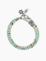 Colored bead Bracelet with Sterling Silver 925 Israel Isaac