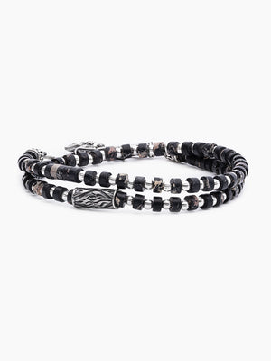 Colored bead Bracelet with Sterling Silver 925 Israel Isaac