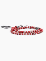 Colored bead Bracelet with Sterling Silver 925 Israel Isaac