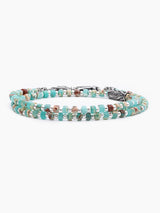 Colored bead Bracelet with Sterling Silver 925 Israel Isaac