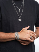 Double Chain Bracelet Silver 925 Israel Shimon