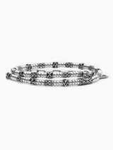 Double Chain Bracelet Silver 925 Israel Shimon