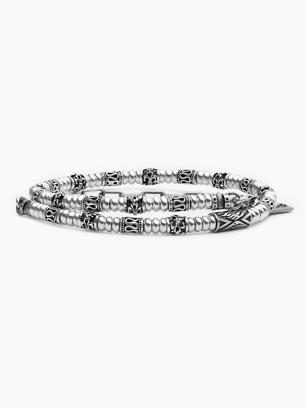 Double Chain Bracelet Silver 925 Israel Shimon
