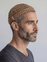 Handmade Linen Kippah Luxury Judaica Made in Israel