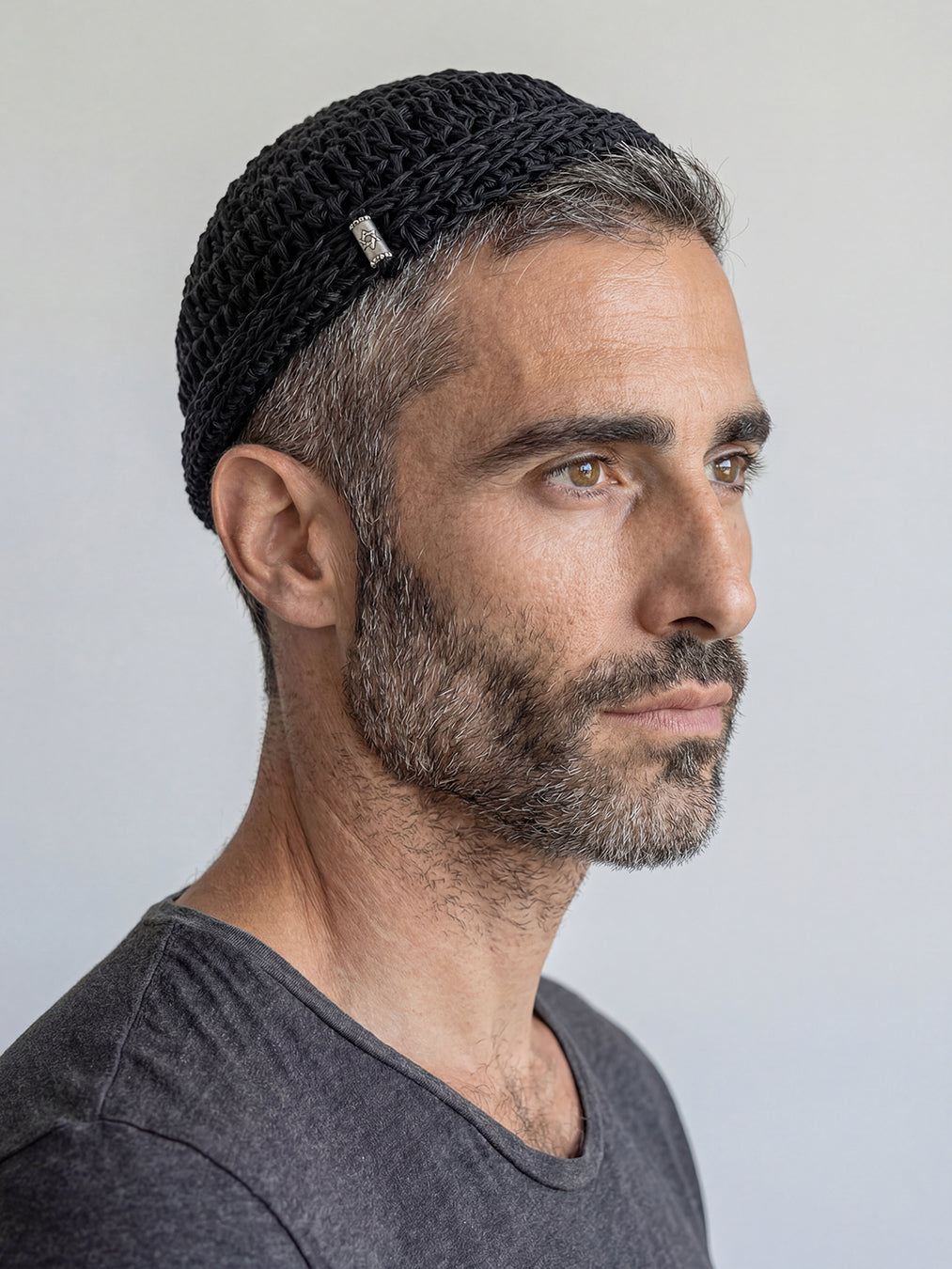 Handmade Linen Kippah Luxury Judaica Made in Israel
