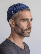 Handmade Linen Kippah Luxury Judaica Made in Israel