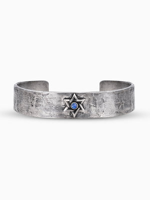 Hebrew Bangle Bracelet Silver 925 Sapphire Israel Noam