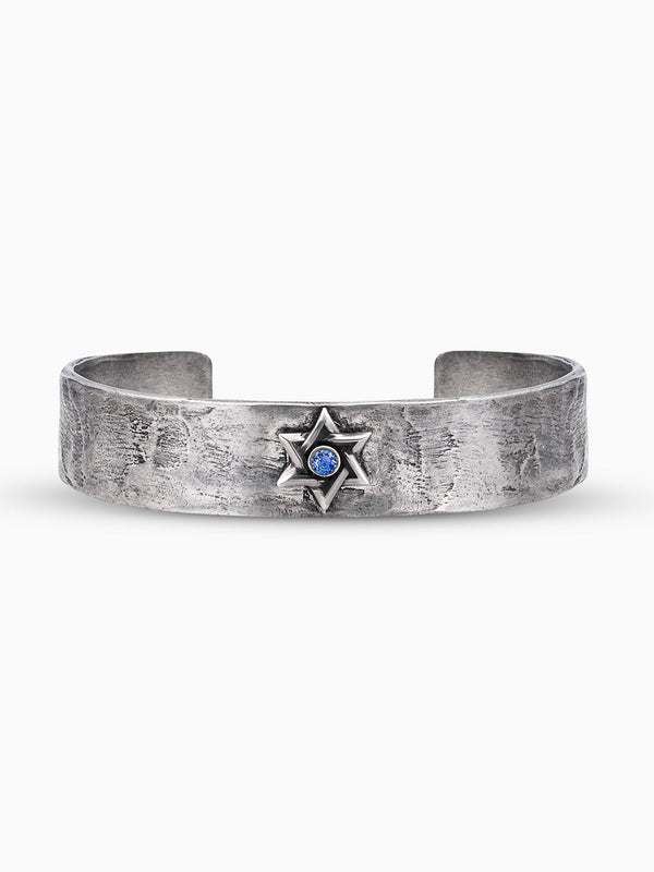 Hebrew Bangle Bracelet Silver 925 Sapphire Israel Noam