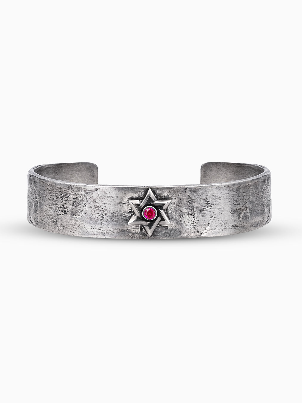 Hebrew Bangle Bracelet Sterling Silver 925 Ruby Israel