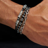 Hebrew Chain Bracelet Sterling Silver 925 Israel Avraham