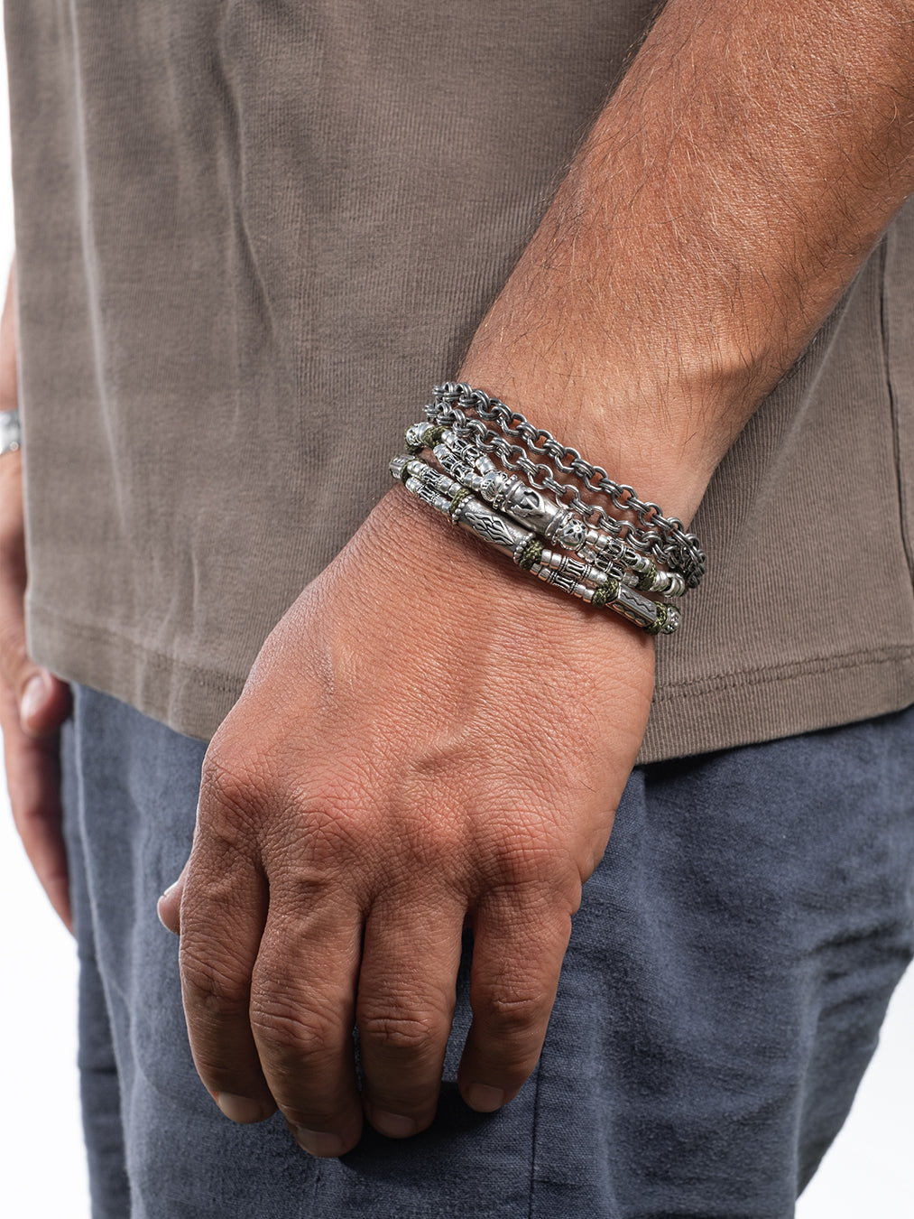 Hebrew Chain Bracelet Sterling Silver 925 Israel Jonas