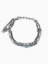 Hebrew Chain Bracelet Sterling Silver 925 Israel Raphael