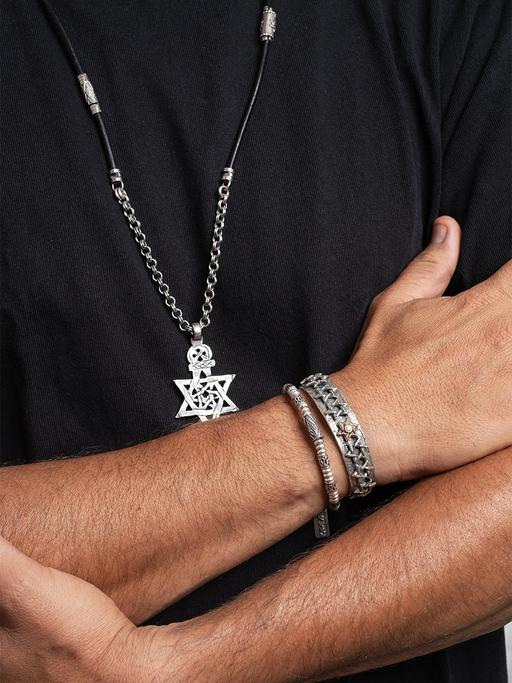 Hebrew Chain Bracelet Sterling Silver 925 Israel Shimon