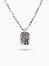 Hebrew Letter Alef Necklace Silver 925 Black Diamond