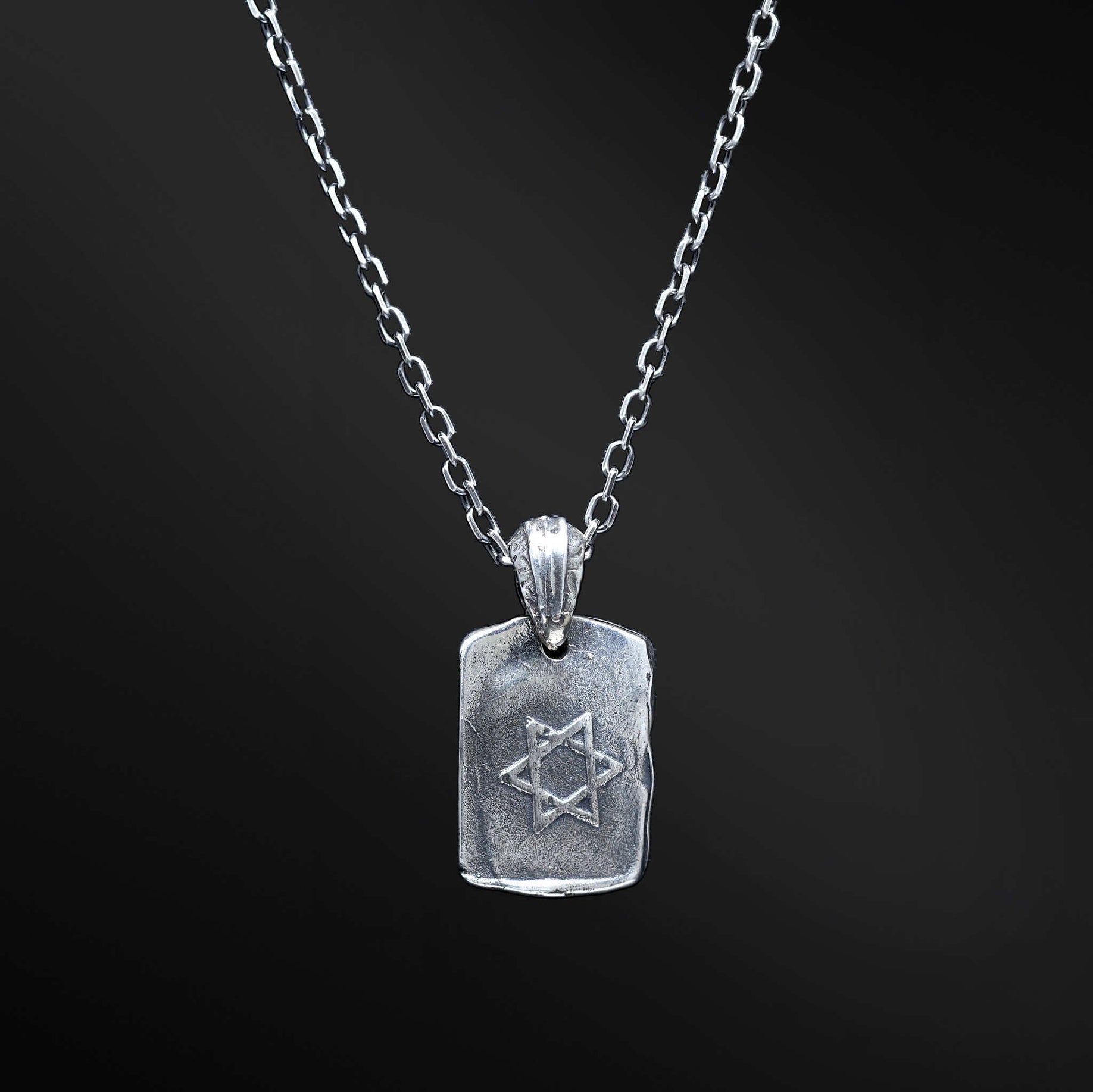 Hebrew Letter He Necklace Sterling Silver 925 Israel