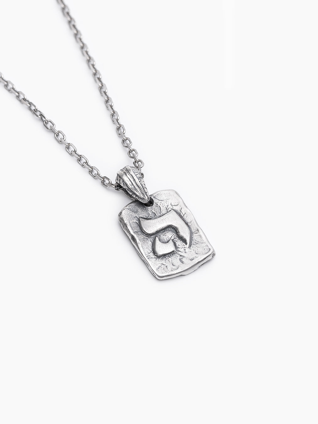 Hebrew Letter He Necklace Sterling Silver 925 Israel