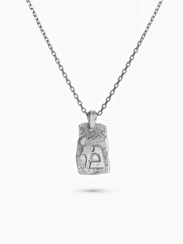 Hebrew Letter Mem Necklace Sterling Silver 925 Israel