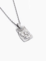 Hebrew Letter Mem Necklace Sterling Silver 925 Israel