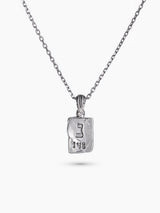 Hebrew Letter Nun Necklace Sterling Silver 925 Israel