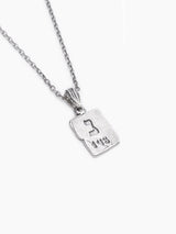 Hebrew Letter Nun Necklace Sterling Silver 925 Israel