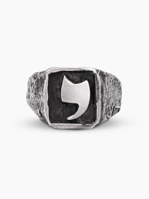 Hebrew Letter Yud Ring Sterling Silver 925 Israel