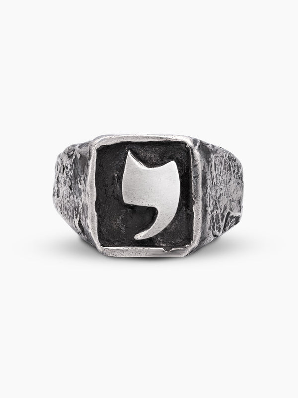 Hebrew Letter Yud Ring Sterling Silver 925 Israel