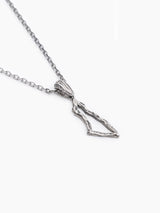 Israel Border Necklace Sterling Silver 925 Jewish