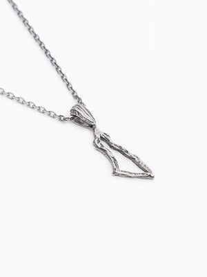 Israel Border Necklace Sterling Silver 925 Jewish