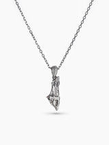 Israel Map Chai Necklace Sterling Silver 925 Jewish