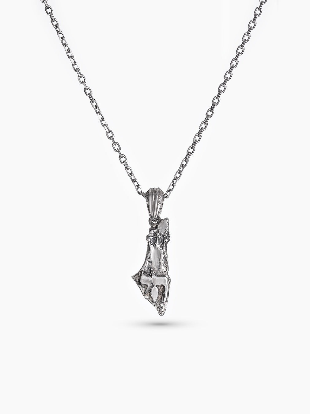 Israel Map Chai Necklace Sterling Silver 925 Jewish