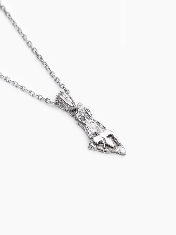 Israel Map Chai Necklace Sterling Silver 925 Jewish