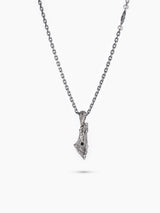 Israel Map Necklace Sterling Silver 925 Black Diamond