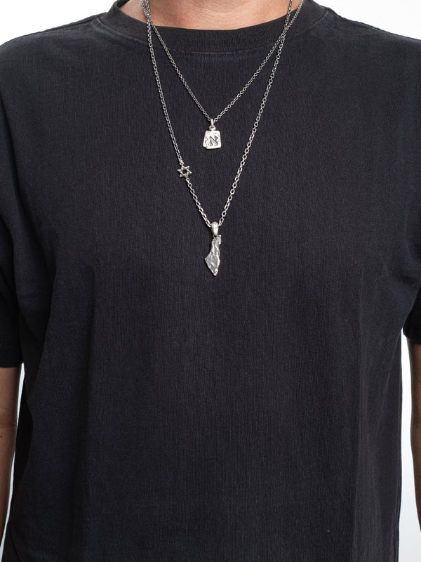 Israel Map Necklace Sterling Silver 925 Jewish Jewelry