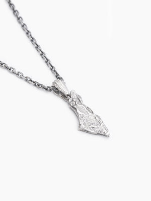 Israel Map Necklace Sterling Silver 925 Jewish Jewelry