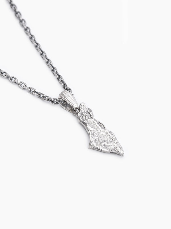 Israel Map Necklace Sterling Silver 925 Jewish Jewelry
