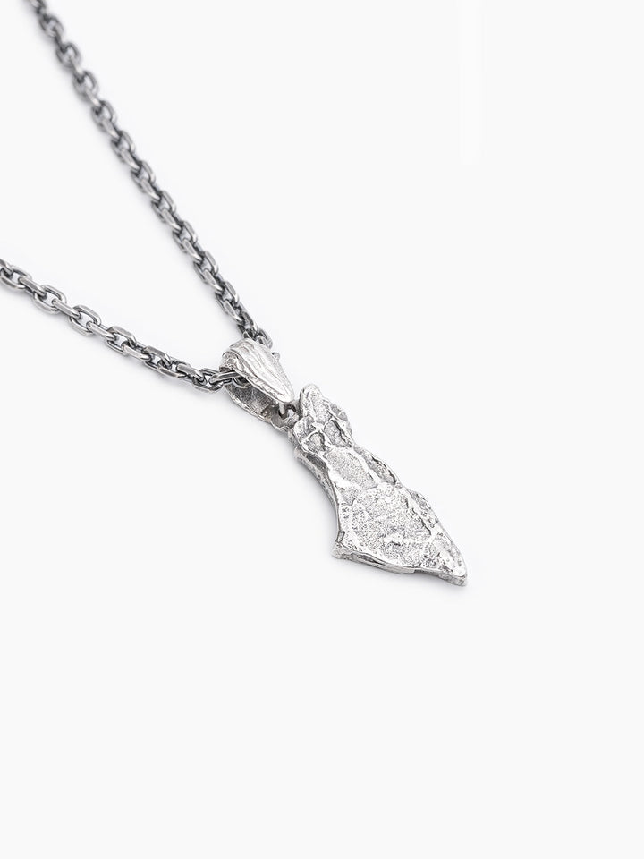 Israel Map Necklace Sterling Silver 925 Jewish Jewelry