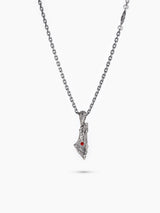 Israel Map Necklace Sterling Silver 925 Ruby Israel