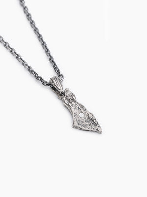 Israel Map Necklace Sterling Silver 925 White Diamond