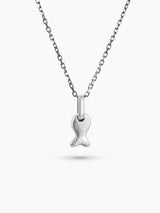 Judaica Fish Porat Necklace Sterling Silver 925 Israel