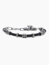 Leather Bracelet Sterling Silver 925 Israel Nathan