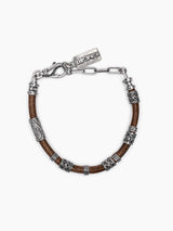 Leather Bracelet Sterling Silver 925 Israel Nathan