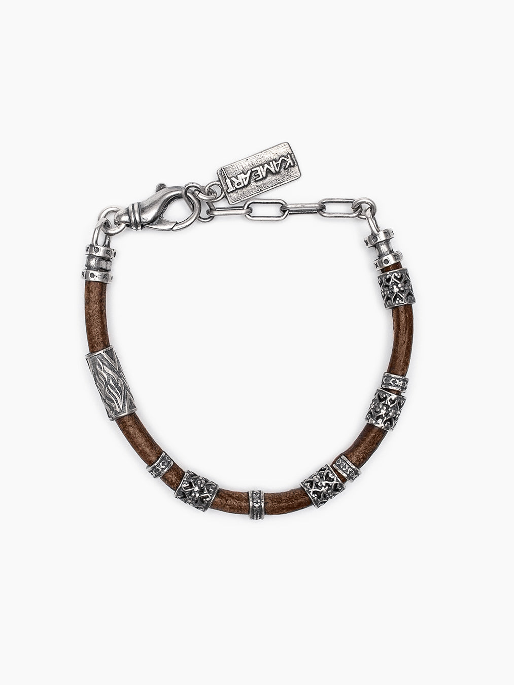 Leather Bracelet Sterling Silver 925 Israel Nathan