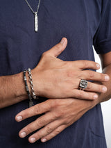 Leather Bracelet Sterling Silver 925 Israel Nathan