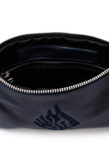 Leather Pouch Handbag Blue Navy Smooth Israel Jewish