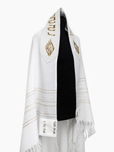 Luxury Jewish Tallit Green & Gold | Luxury Breslov Prayer Shawl