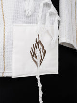 Luxury Jewish Tallit Green & Gold | Luxury Breslov Prayer Shawl