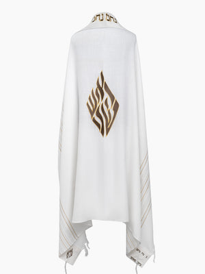Luxury Jewish Tallit Green & Gold | Luxury Breslov Prayer Shawl