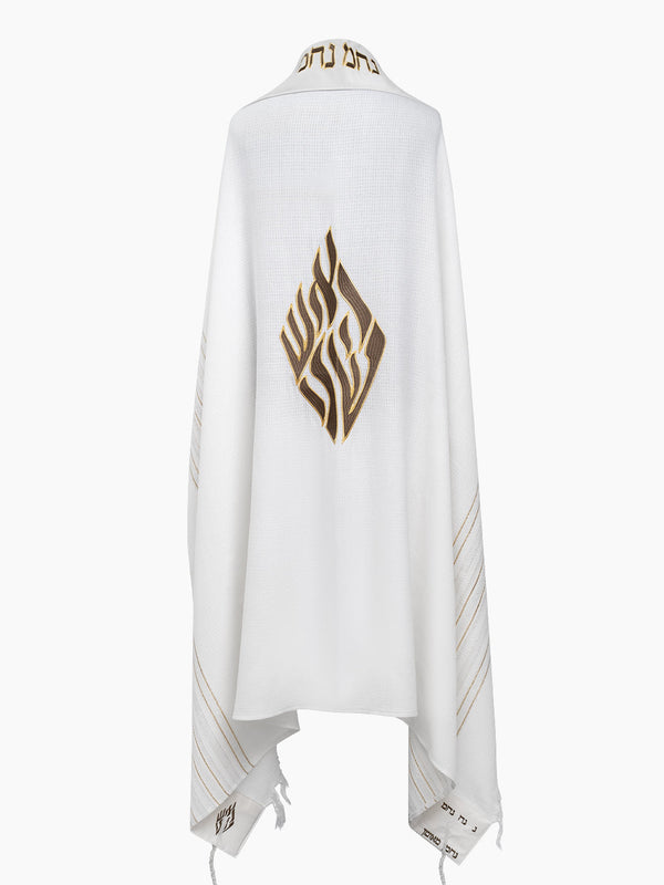 Luxury Jewish Tallit Green & Gold | Luxury Breslov Prayer Shawl